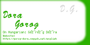 dora gorog business card